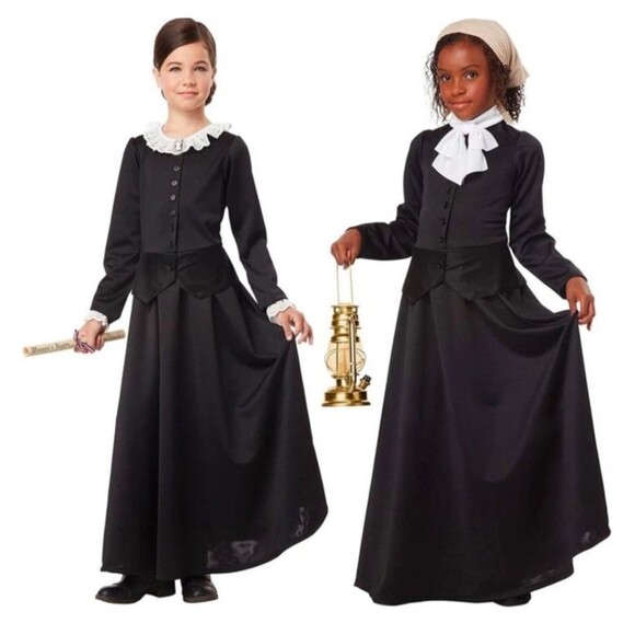 California Costume Susan B Anthony Harriet Tubman Dress Child Medium 8-10 NEW! - Picture 1 of 6